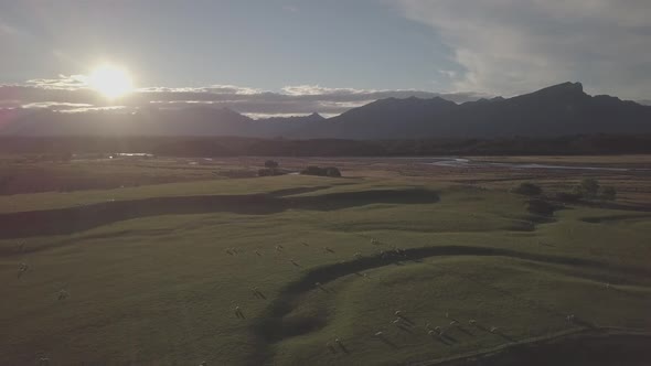 New Zealand landscape aerial footage