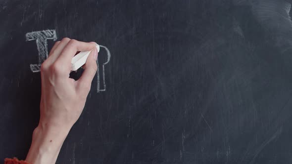 A Hand Writes the Word Impossible with Chalk on a Blackboard alt