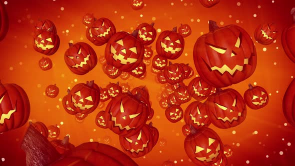 Halloween Pumpkin Particles 02 4k 