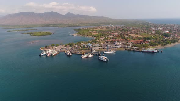 Sea Passenger Ferry Port Gilimanuk. Bali Indonesia alt