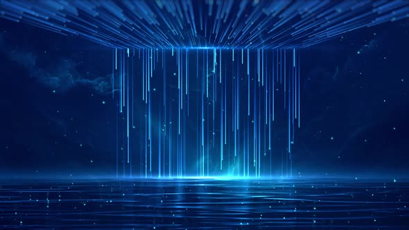 Blue Particles Line Universe alt