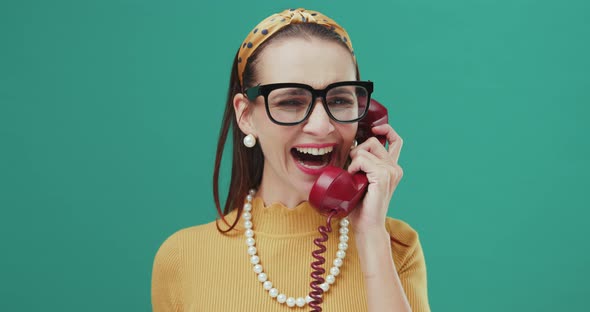 Woman receiving great news on the phone