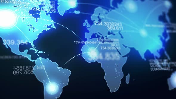 Internet Connection World Map Network Effects alt