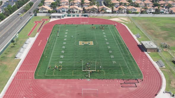 Football Practice Aerial