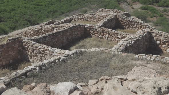 Tuzigoot National Monument From Top of Pueblo Tilt Up