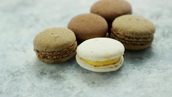 Delicious Macarons Pastries on Marble alt