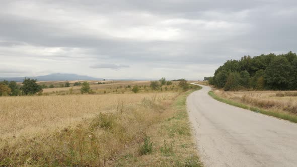 Eastern Serbian autumn landscape slow tilt 4K 2160p 30fps UltraHD footage -Deli Jovan mountains on c alt
