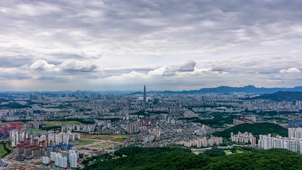 Aerial View Of Seoul  South Korea  