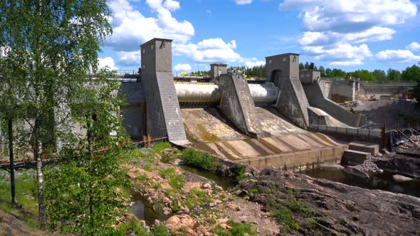 Hydroelectric Power Station Dam in Imatra Finland alt