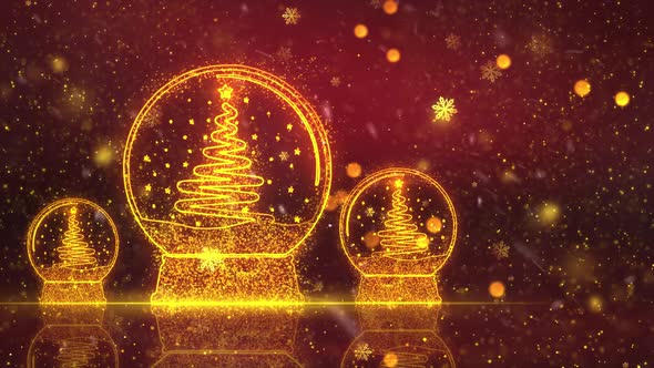 Christmas Snow Globe Background 4 alt
