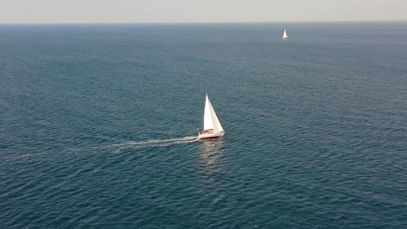 Yacht Sailing In The Sea 1 alt