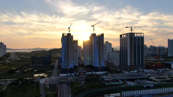 Incheon Cheongna International City Apartment Construction Site