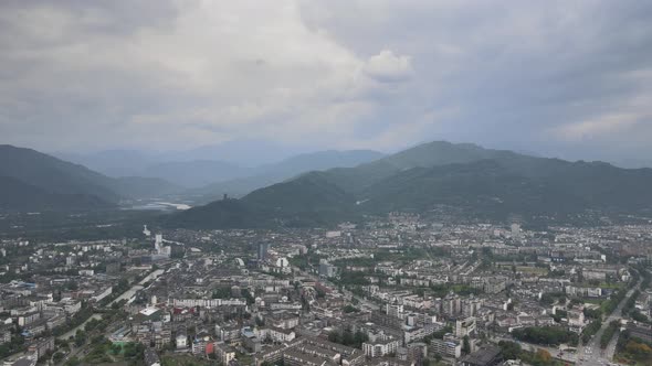 China Aerial, County Town alt