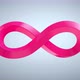 Infinity pink sign on grey background - VideoHive Item for Sale