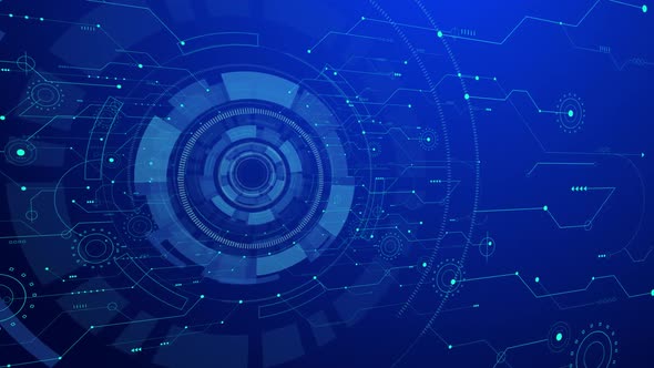 Through Modern Futuristic Interface alt