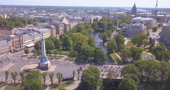 Riga Latvia Aerial View of the Lattelecom Marathon  alt