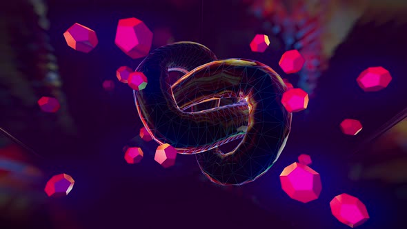 4K glowing geometric figures alt