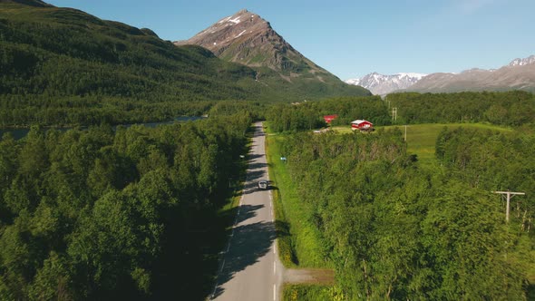 Exploring the scenic countryside outside Tromso, Northern Norway alt