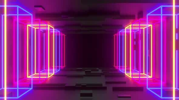 Cube Neon Land 01 4k