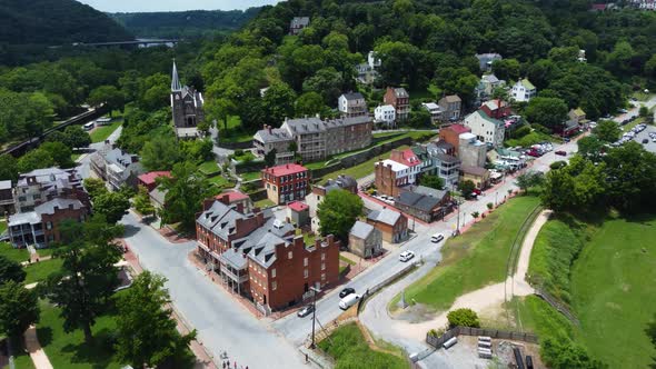 Harper's Ferry, West Virginia, site of John Brown's raid to incite a massive slave rebellion in the alt