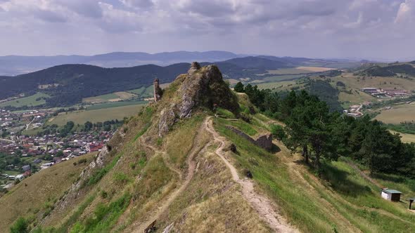 Ruins of Kamenica Castle in Slovakia