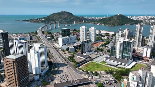 Third bridge landmark of vitoria state of espirito santo Brazil. alt