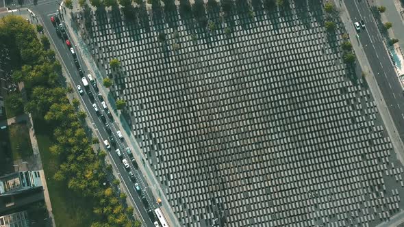 Germany Berlin  Top View of Memorial to the Murdered Jews of Europe