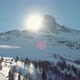 Matterhorn Mountain and Sun in Winter. Northern Wall. Swiss Alps. Switzerland. Aerial View - VideoHive Item for Sale