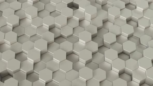 Silver Looped Abstract Hexagonal Background alt