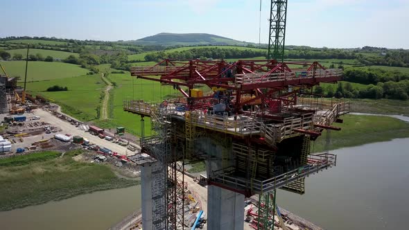 Ireland New Ross N25 by pass bridge construction Rose Fitzgerald Kennedy Bridge alt