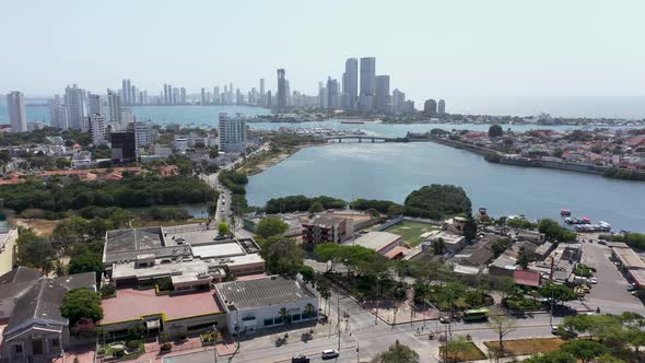 Modern City Center of Cartagena, Colombia