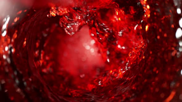 Super Slow Motion Shot of Red Wine Vortex at 1000 Fps alt