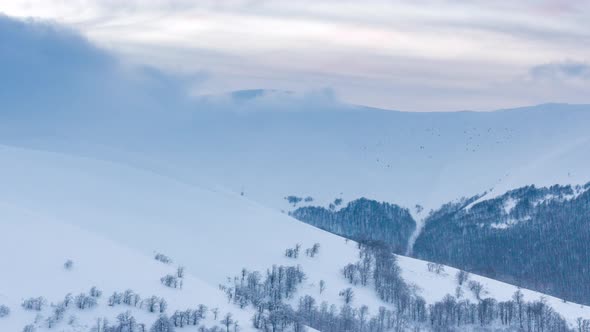 Moving White Clouds Blue Sky Scenic Aerial View alt