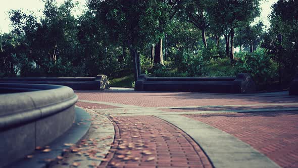 Empty Sidewalks Result of the COVID19 Coronavirus Pandemic alt