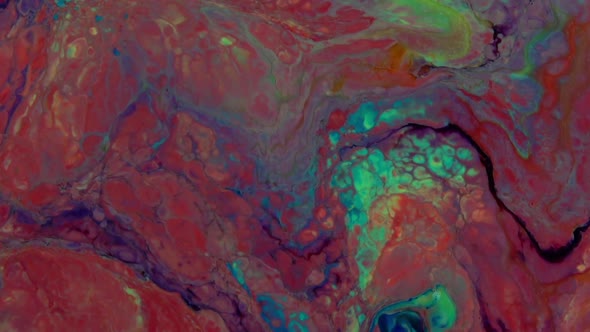 Hypnotizing In Detailed Surface Colorful Paint Spreads 38