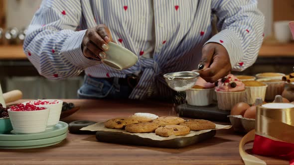 African American Chef Cooking Biscuits alt