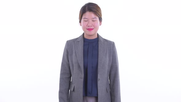 Happy Young Beautiful Asian Businesswoman Smiling alt