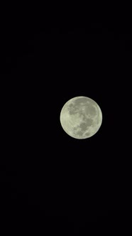 Vertical Video of the Full Moon in the Night Sky alt