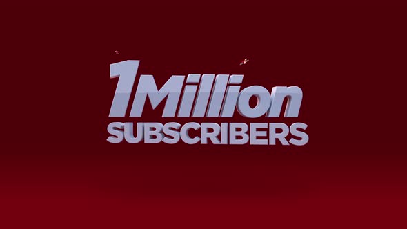 Set 1-13 Youtube 1 Million Subscribers Count Animation 4K