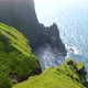 Amazing Faroese Nature Green Hills and Beautiful Rocky Cliffs and Mountains - VideoHive Item for Sale