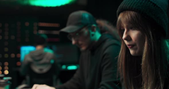 Team of Boy and Girl Hackers Organize Advanced Virus Attack on Corporate Servers They Work alt