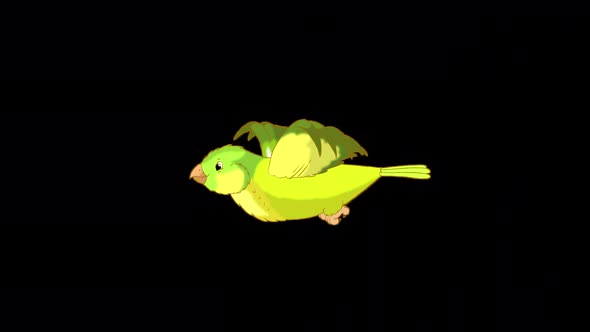 Flying Green canary alpha matte 4K