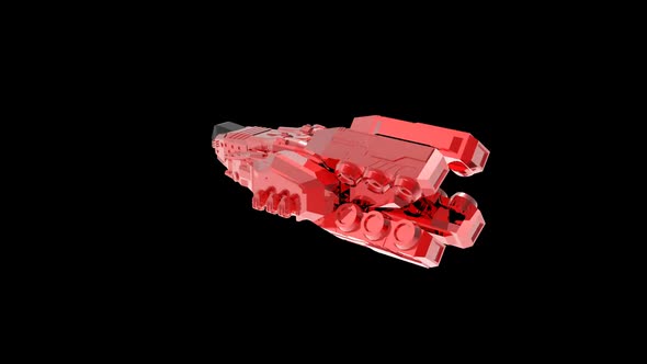 Defense spaceship crossing orbit