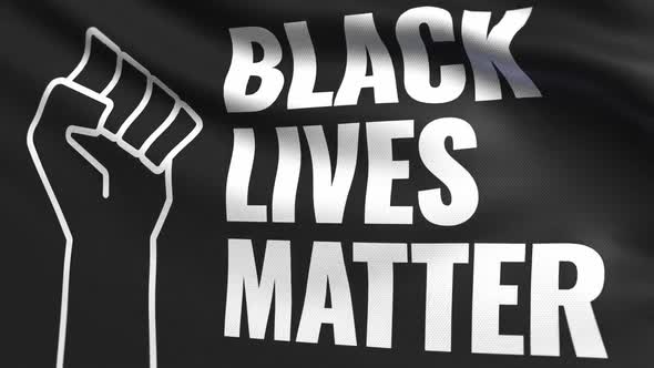 Black Lives Matter Cloth Flag alt