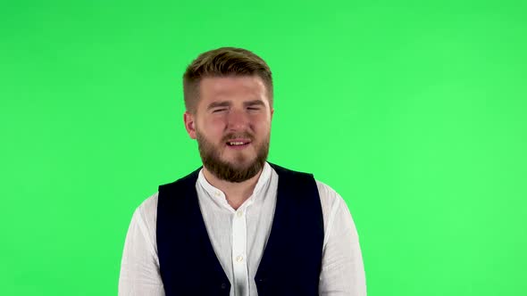 Man Holding Hand Near Ear Trying To Listen To Interesting News Expressing Communication Concept alt