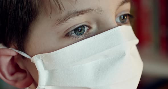  Child Wearing Surgical Mask