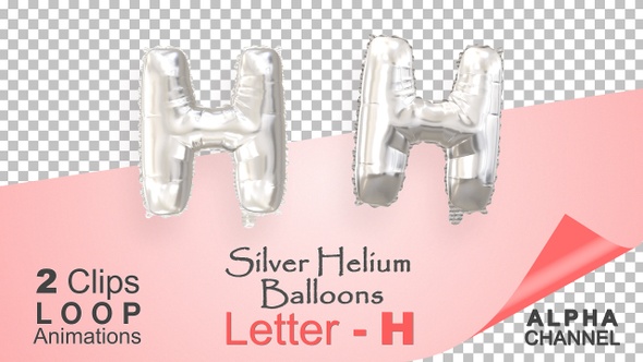 Silver Helium Balloons With Letter – H