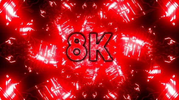 8k Cybernetic Red Vj Loop alt