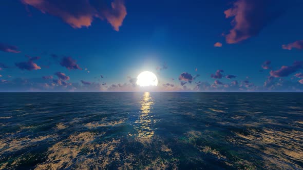 Sunset At Ocean 2K