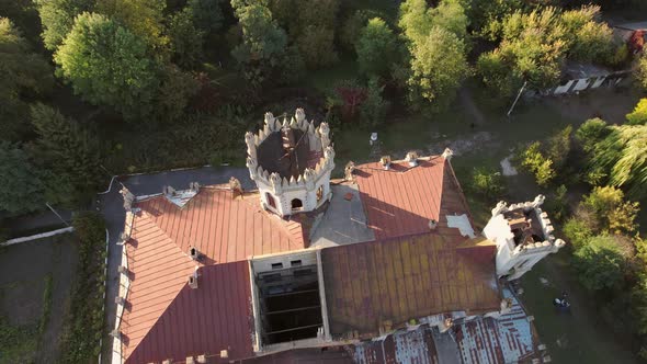 Aerial View of the GrokholskyTereshchenko Palace at Sunset